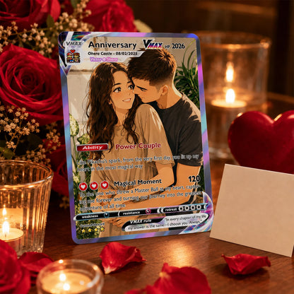 Anime Transformation Custom Pokemon Card - Personalized Poke Card for Couples - Holographic Effect Available- CPC 2