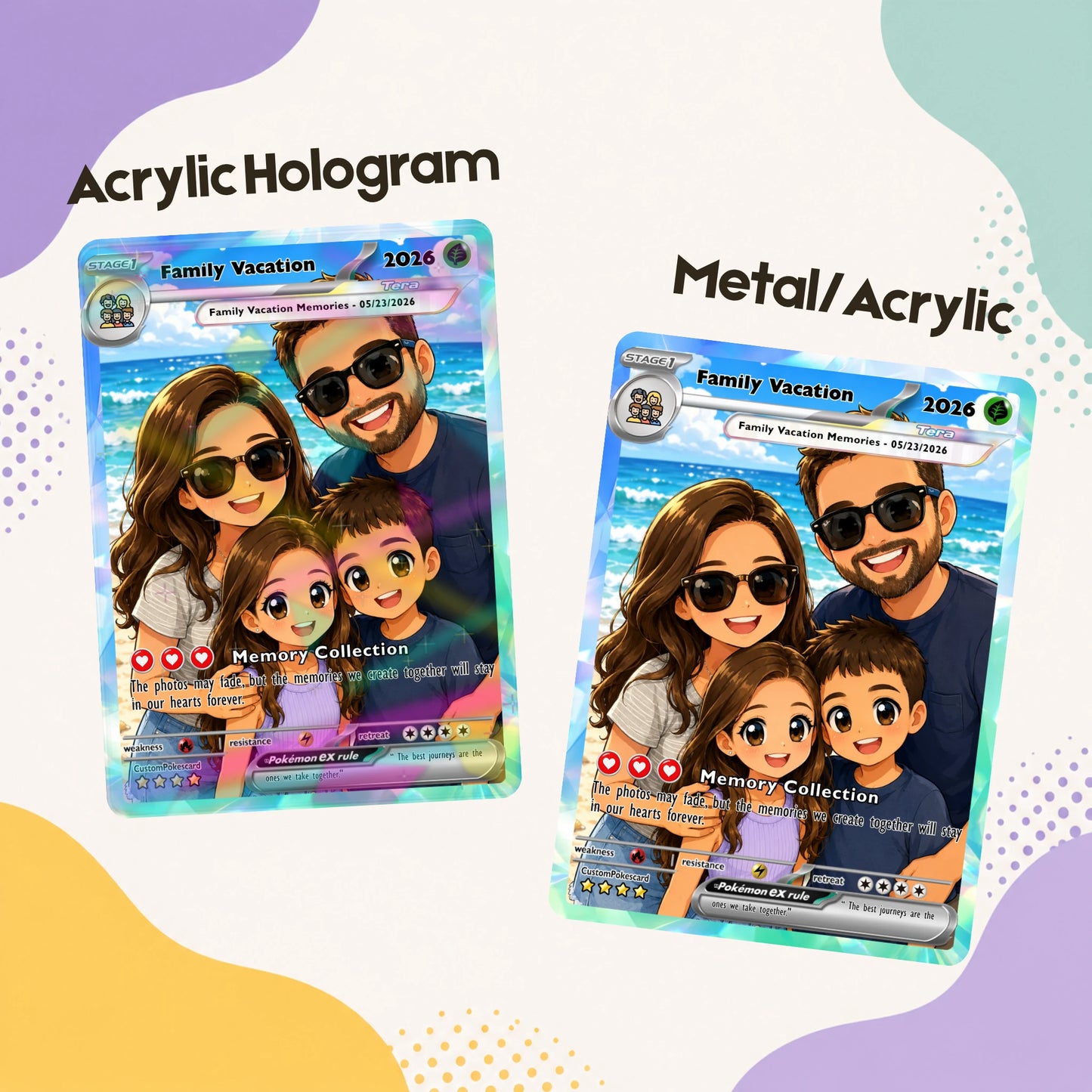 Best Dad Ever Custom Anime Card - Personalized Father's Day Gift from Kids- CPC 6.1