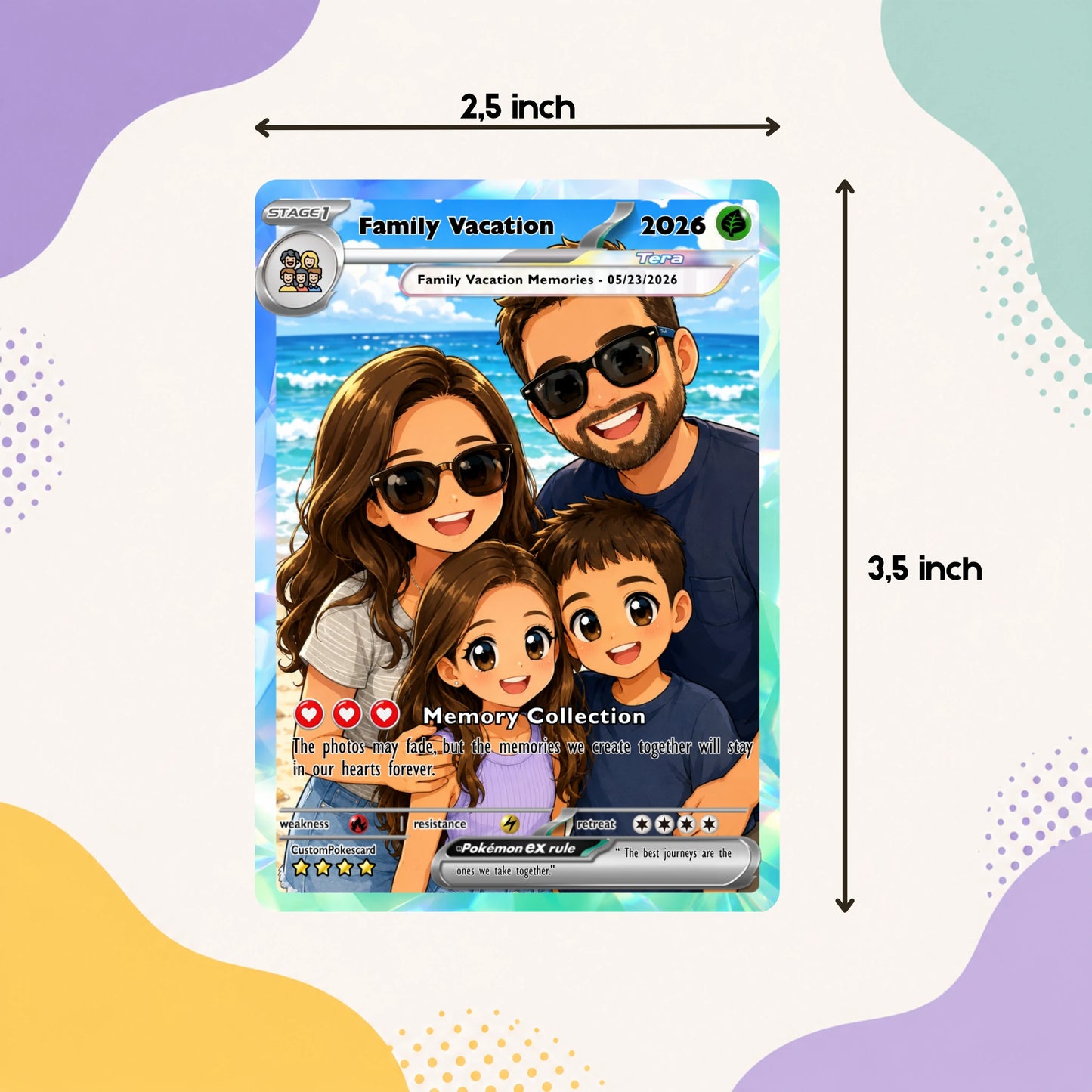 Best Dad Ever Custom Anime Card - Personalized Father's Day Gift from Kids- CPC 6.1