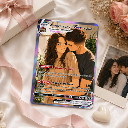 Anime Transformation Custom Pokemon Card - Personalized Poke Card for Couples - Holographic Effect Available- CPC 2