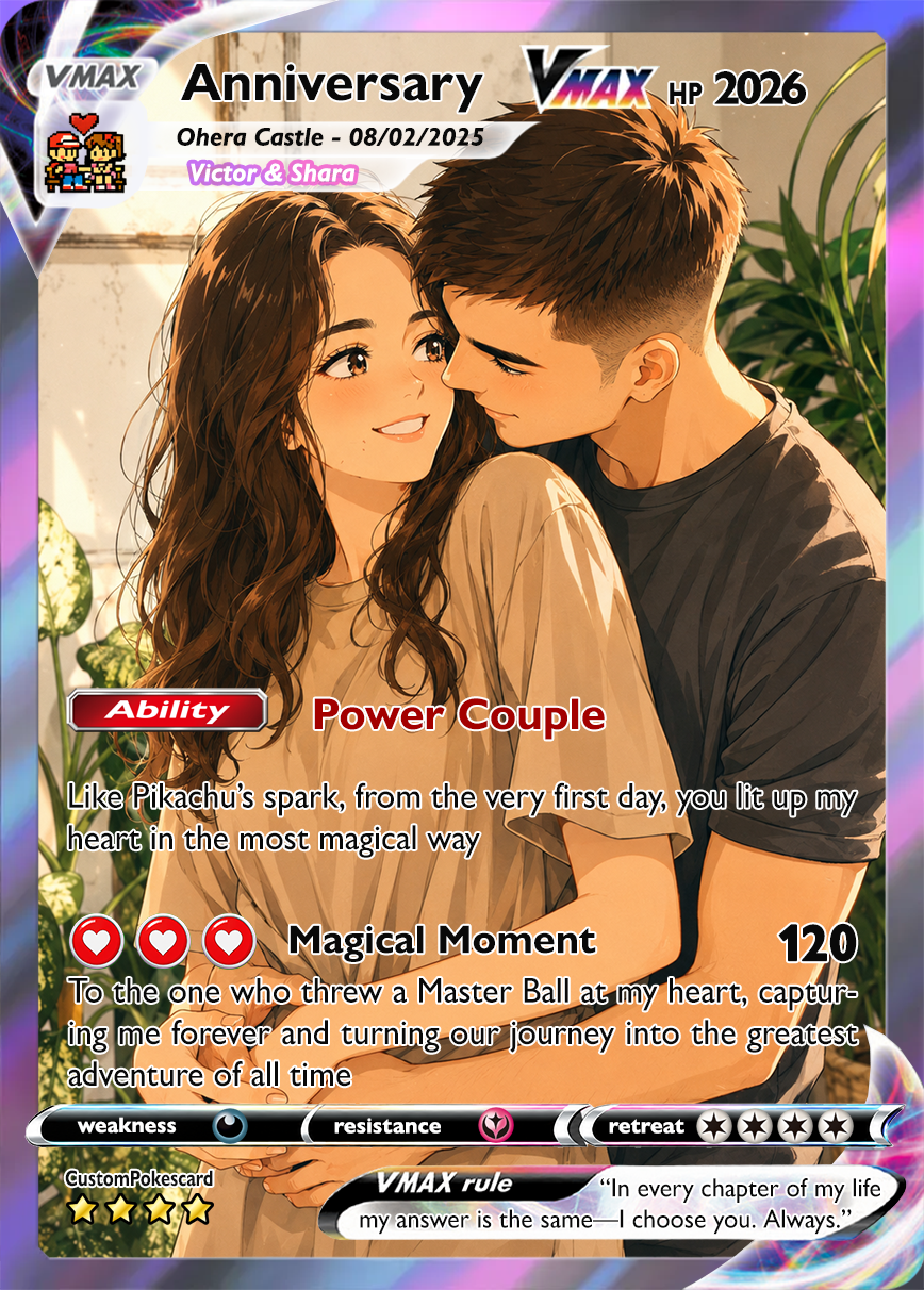 Anniversary custom poke card