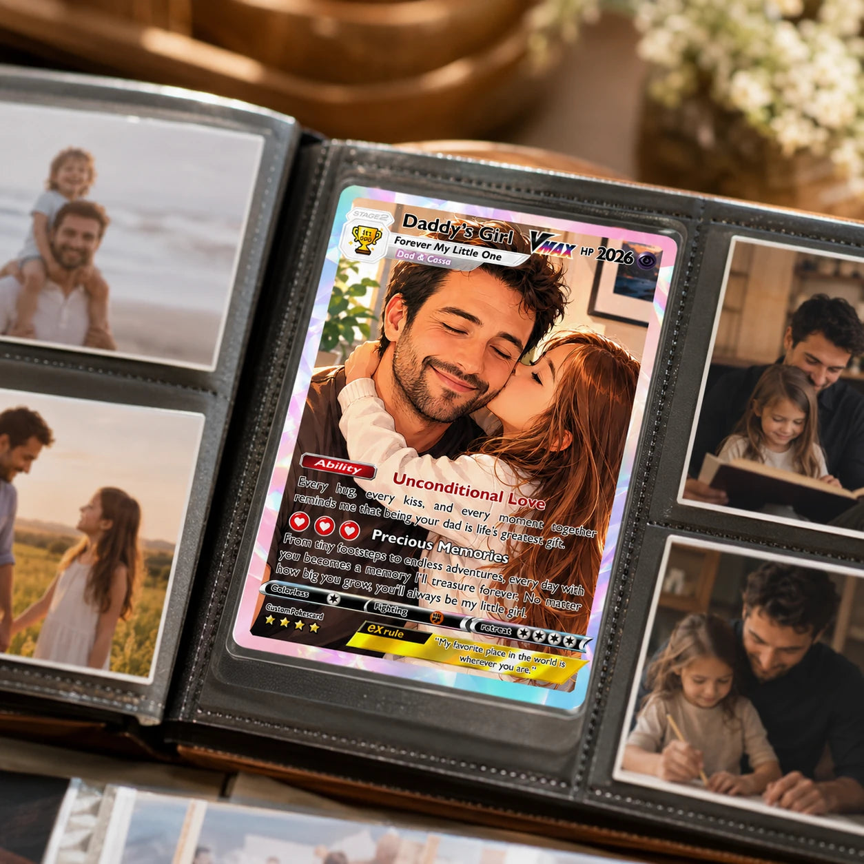Best Dad Ever Custom Anime Card - Personalized Father's Day Gift from Kids- CPC 3.1