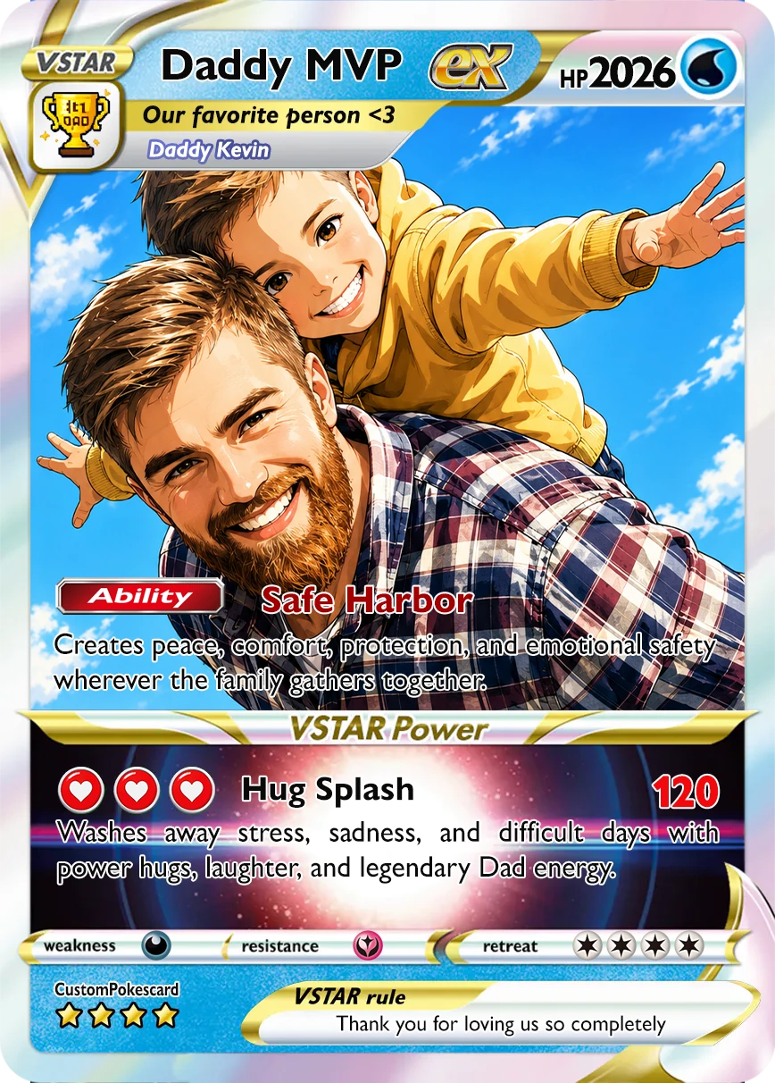 Custom card on display stand