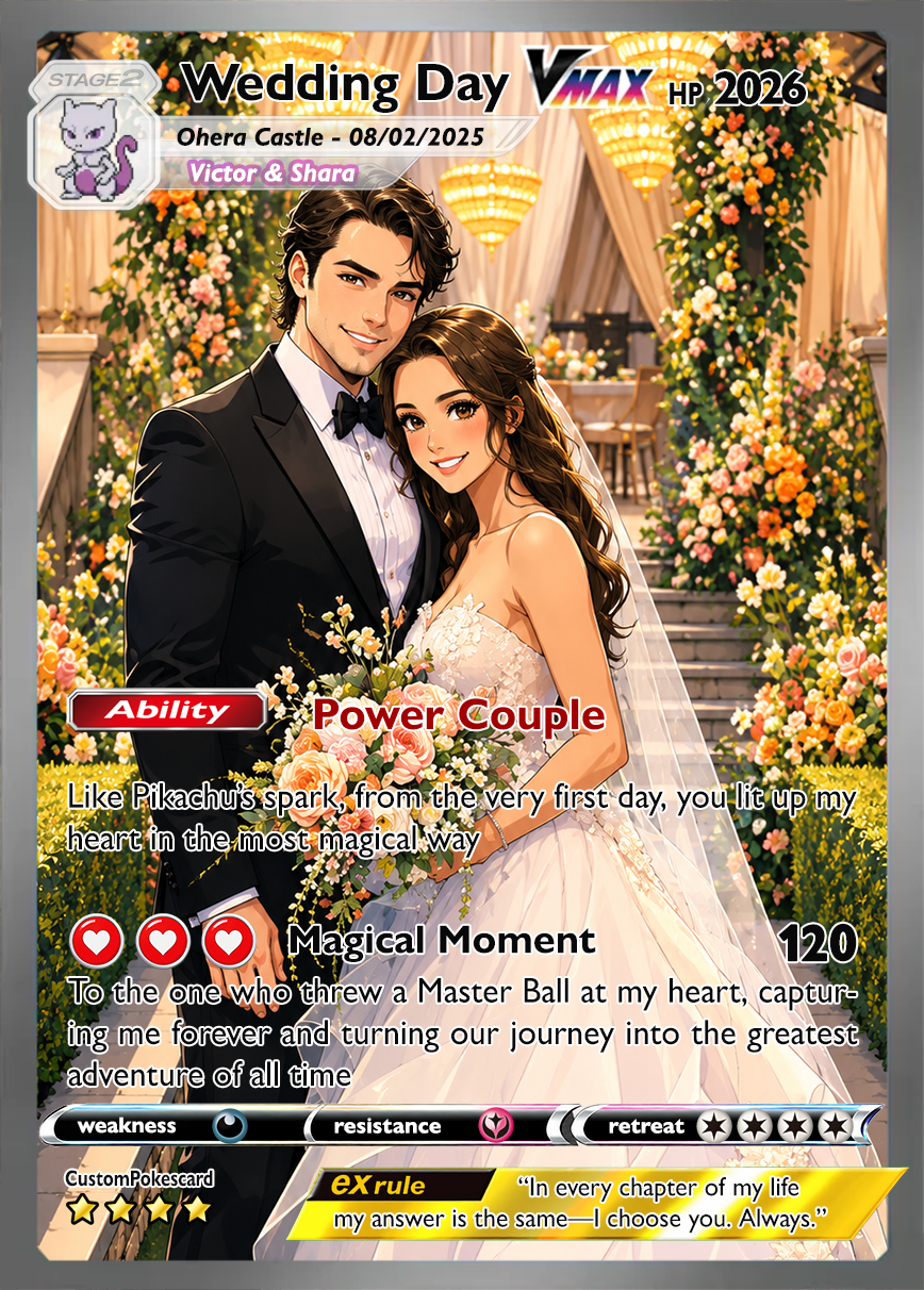 Custom card held in hands